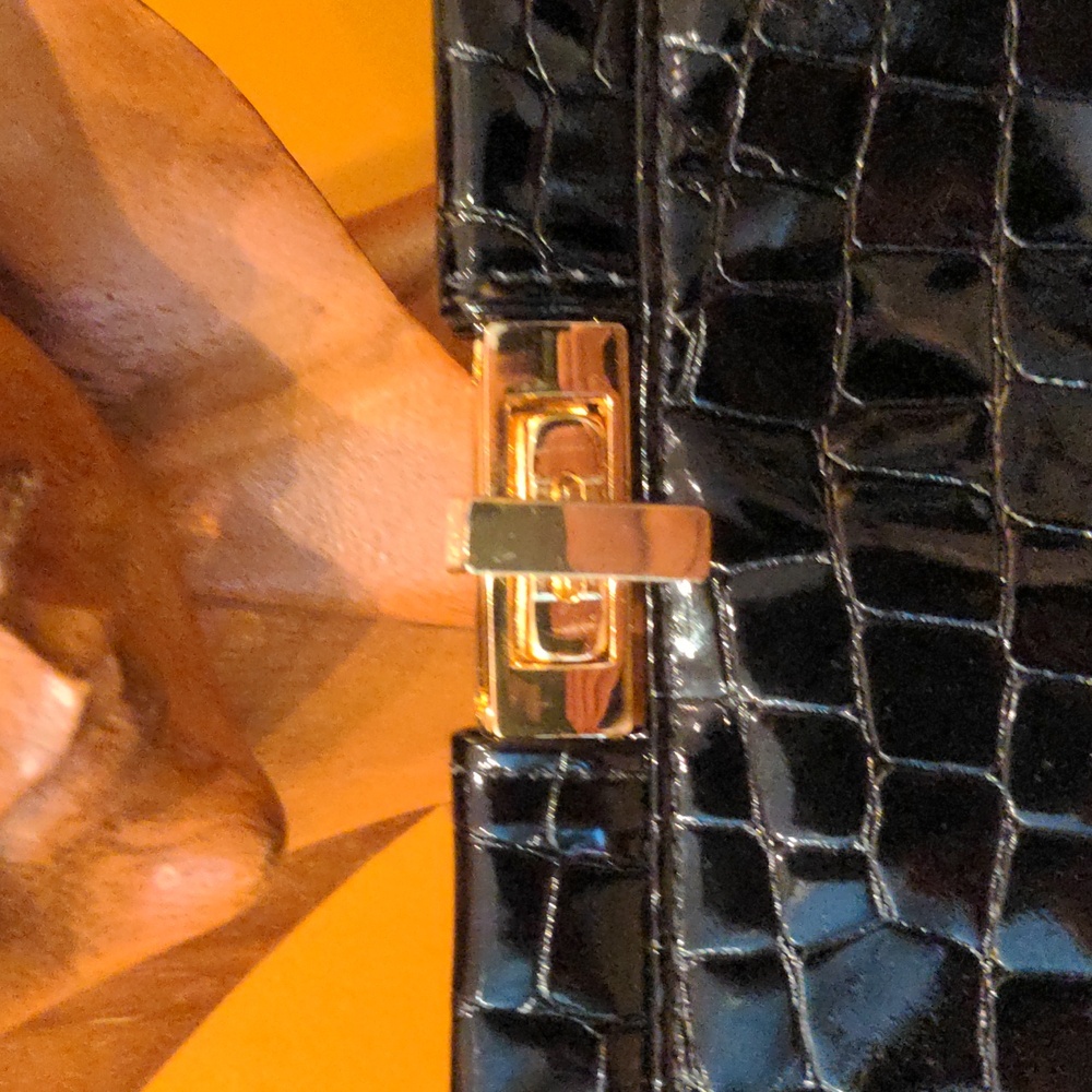 Black Valerie Jean Leather Dressy Bag - Picture 4 of 11